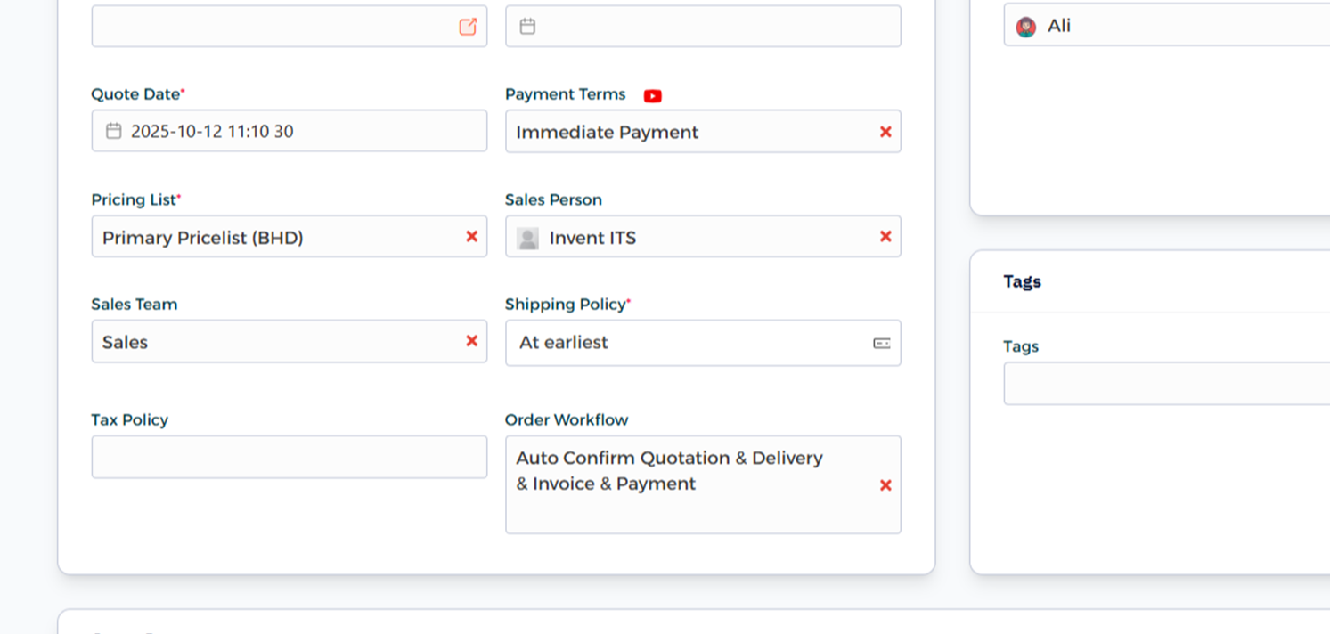 Step 4 - Add Workflow to Order