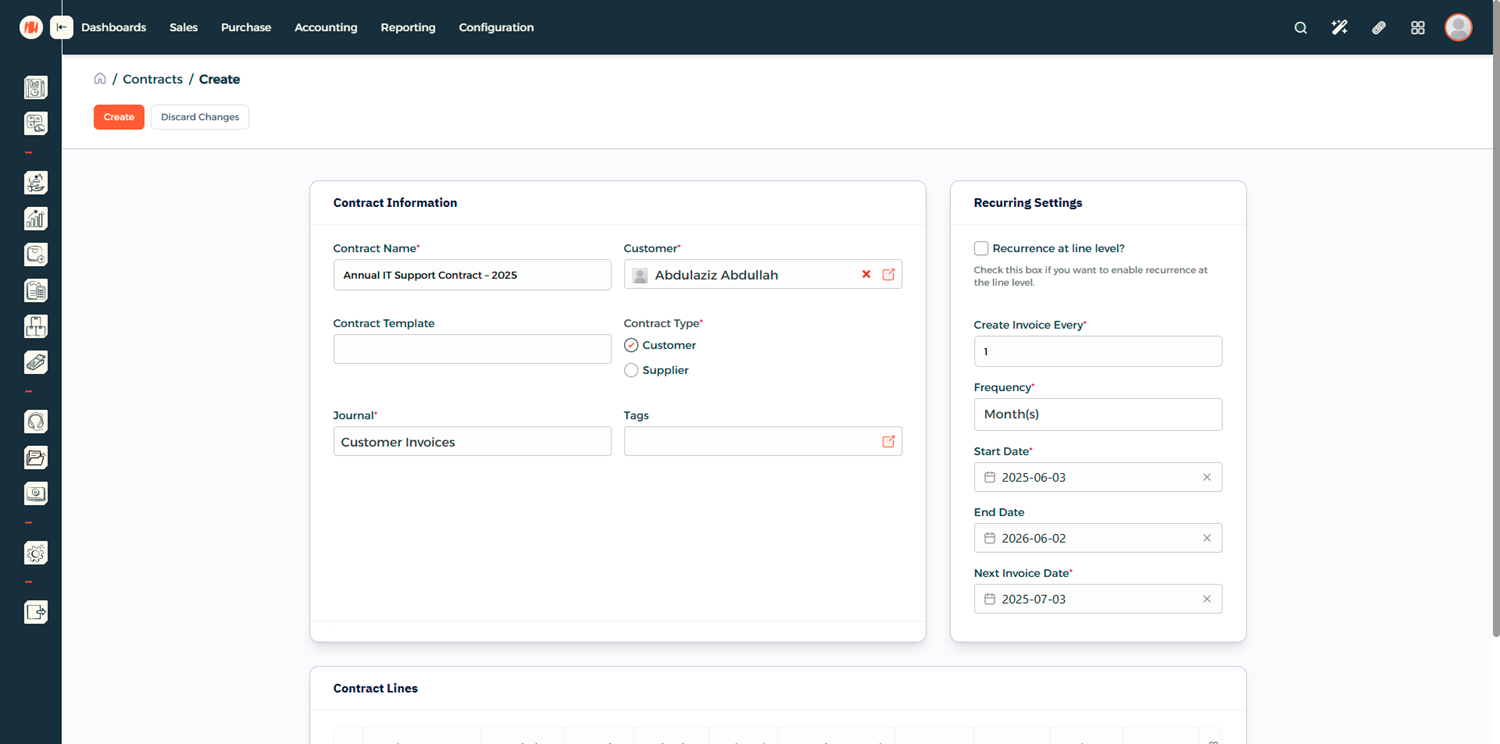 Step 3 - Enter Contract Information