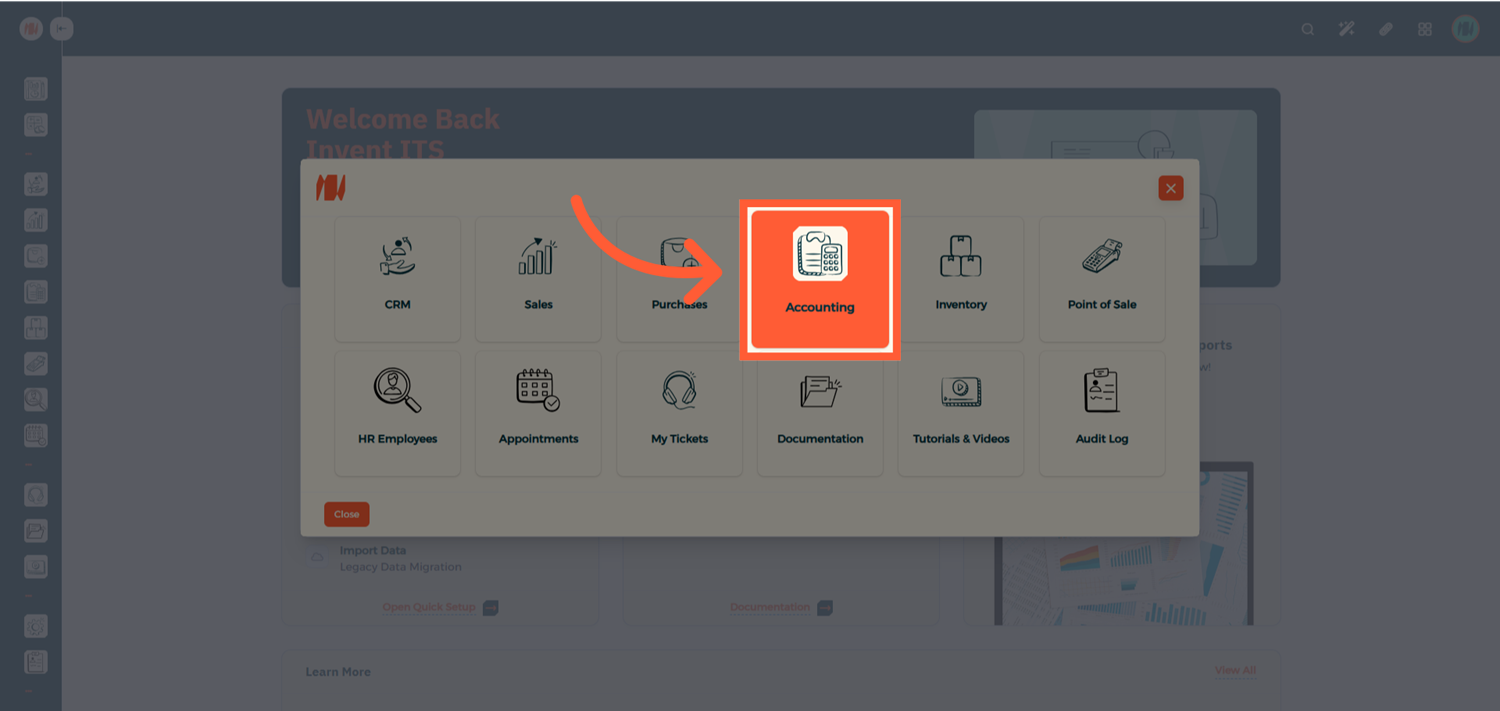 Step 2 - Access Invoice Journal