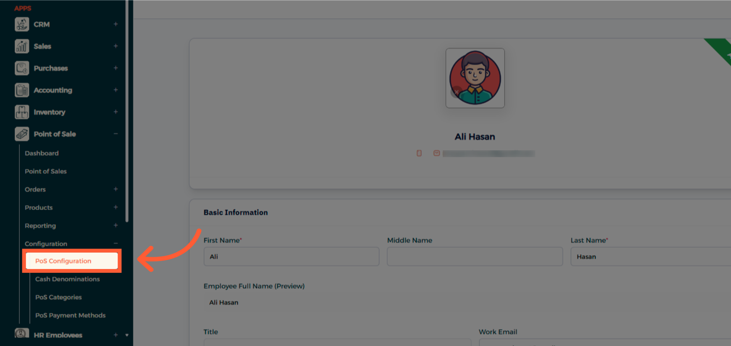Step 3 - Assign Employee to POS