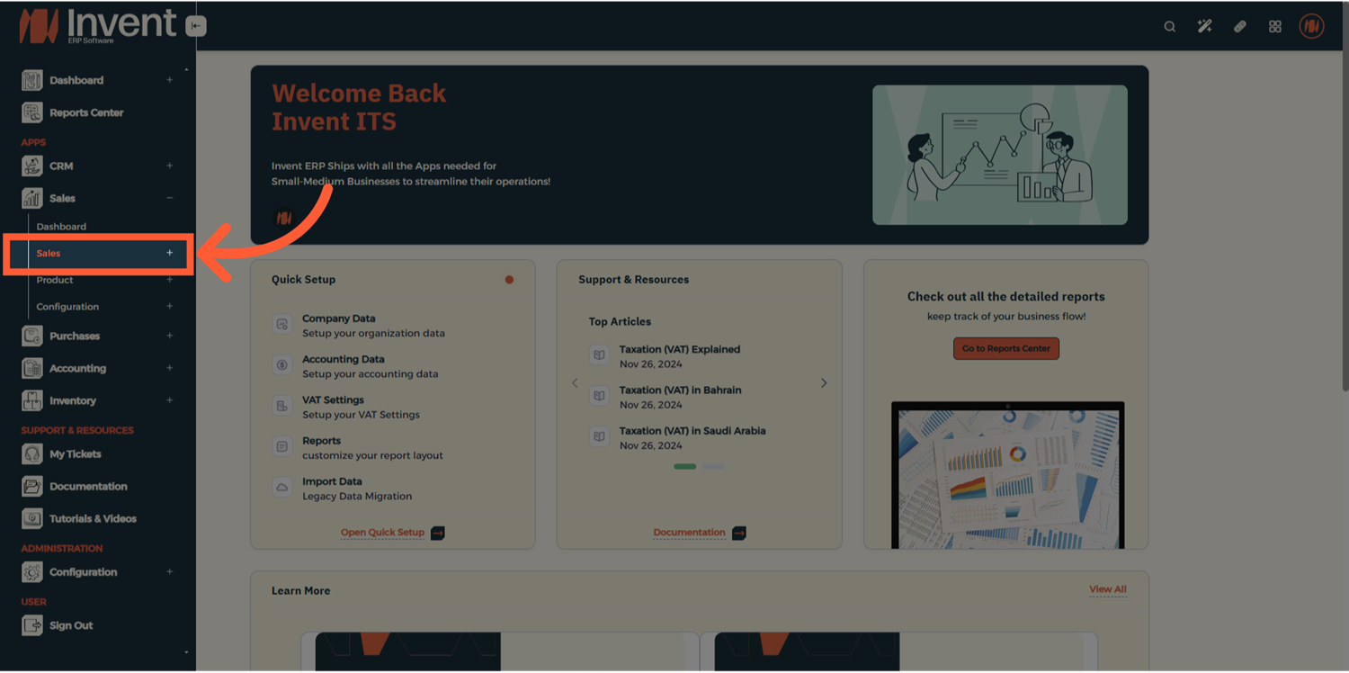 Step 1 - Access Quotation Module
