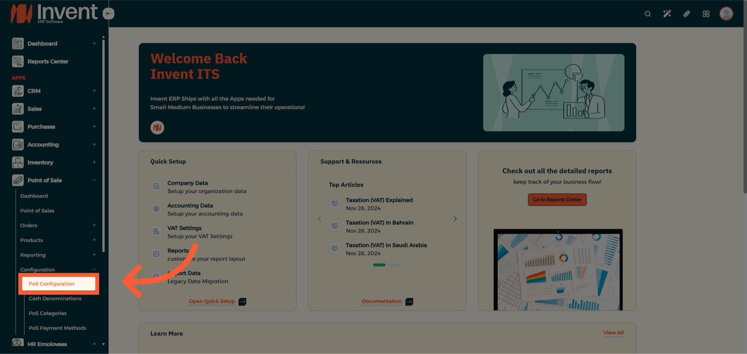 Step 1 - Open POS Configuration